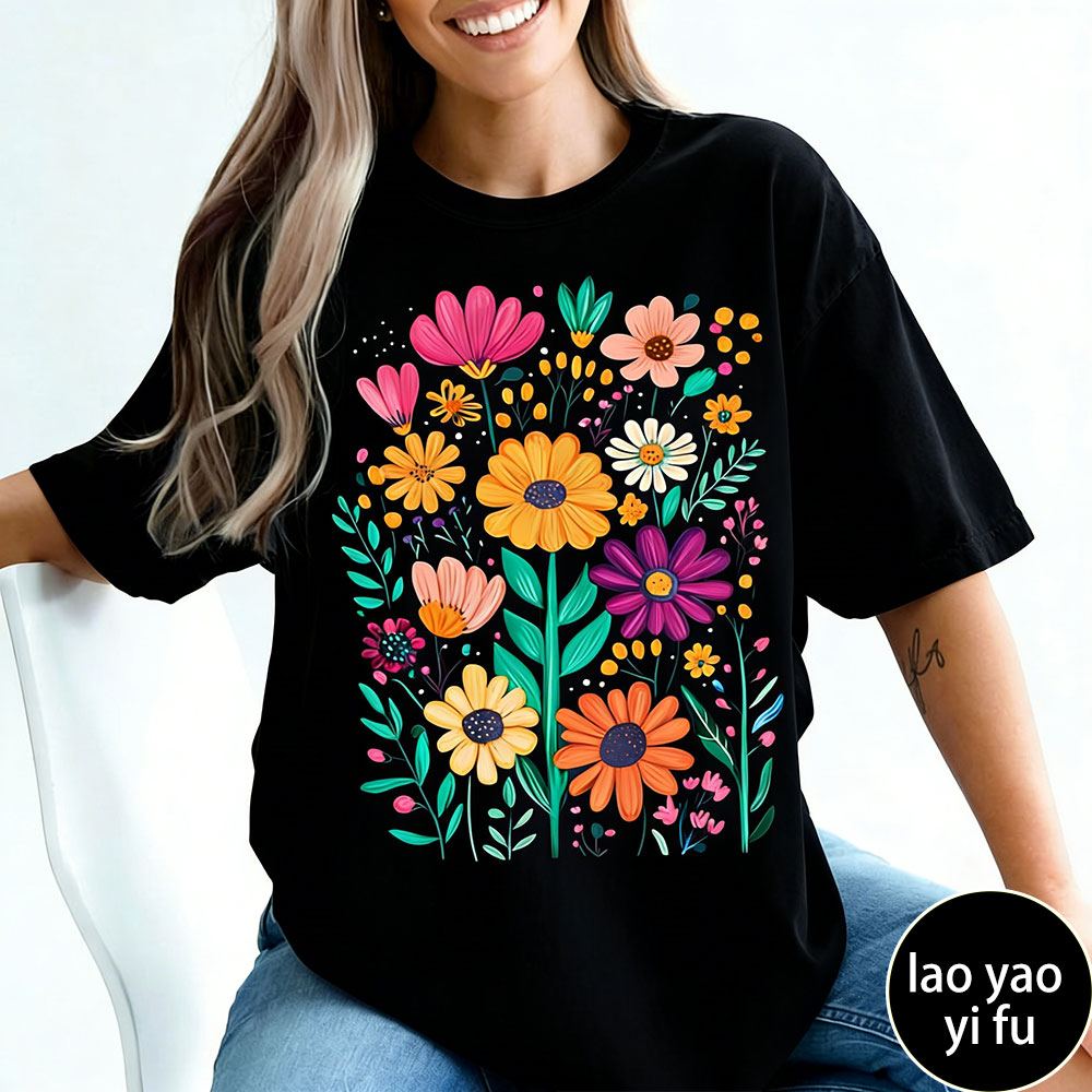 Summer Clothing Vibes - Camiseta Boho de verano con estampado
