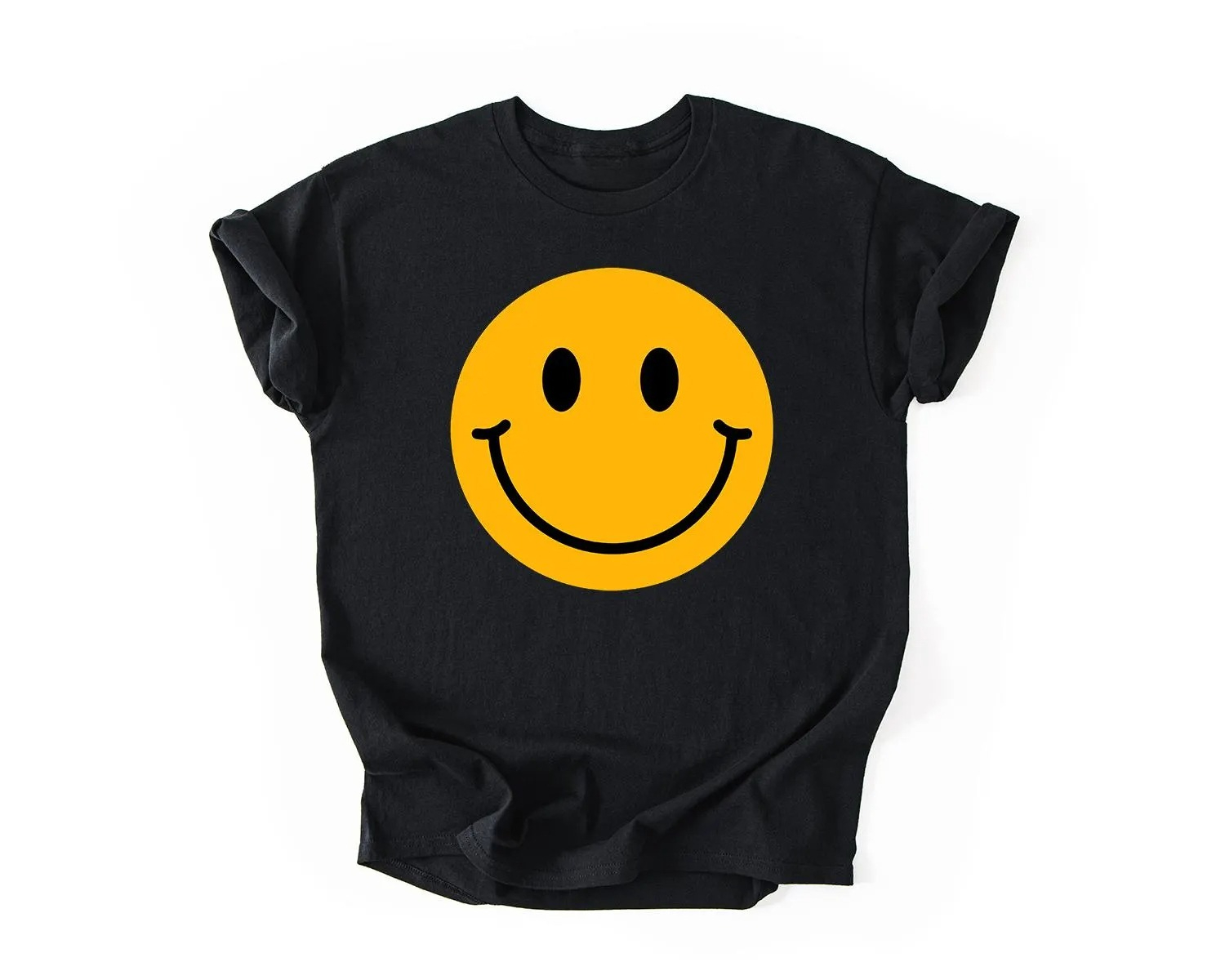 Summer Clothing Vibes - Camiseta con Cara Sonriente, Camiseta con