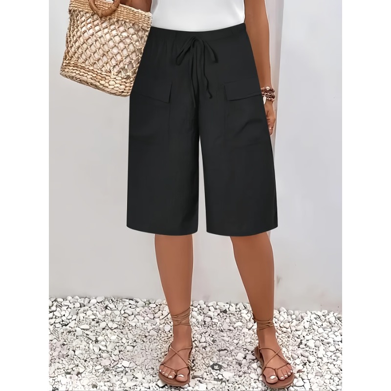 Summer Clothing For Plus Size Women - Pantalones cortos informales de cinco puntos