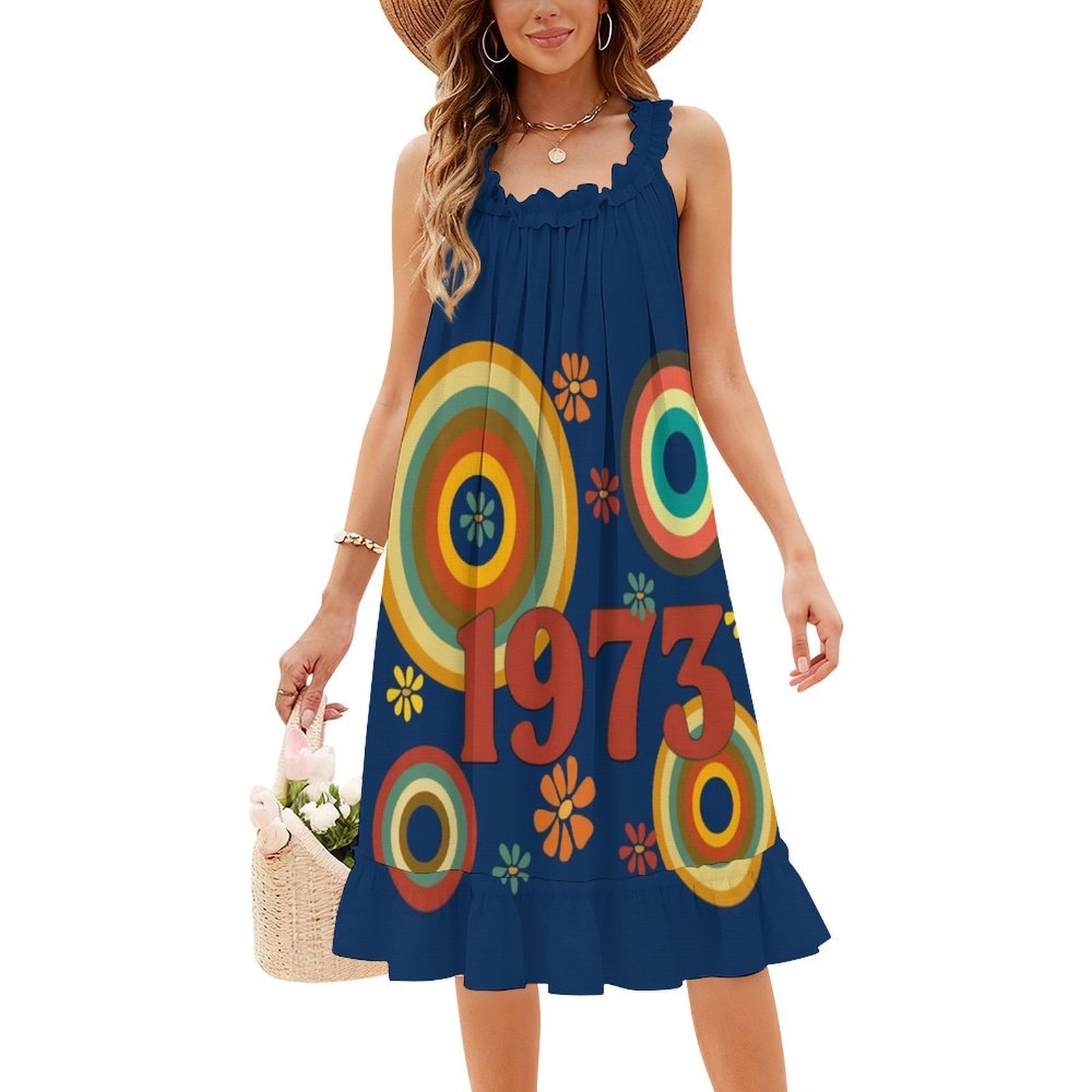 1973 vestido bata Floral para  - Summer Clothing Vibes reseña y precio