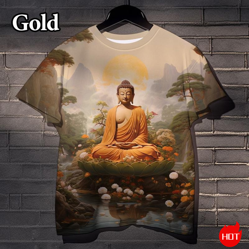 Camiseta budista Harajuku con  - Summer Clothing India reseña y precio