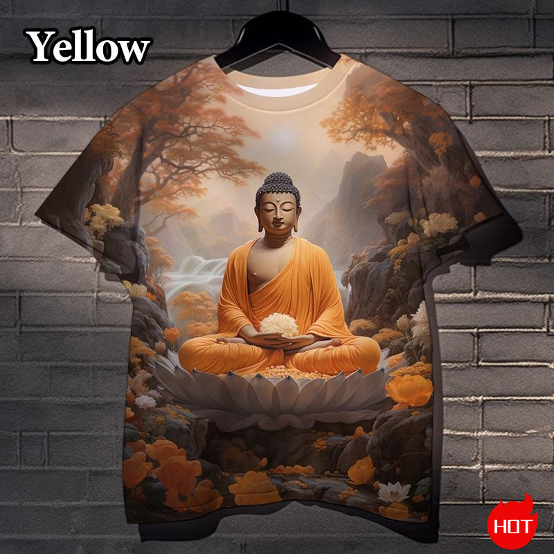 Camiseta budista Harajuku con  - Summer Clothing India reseña y precio
