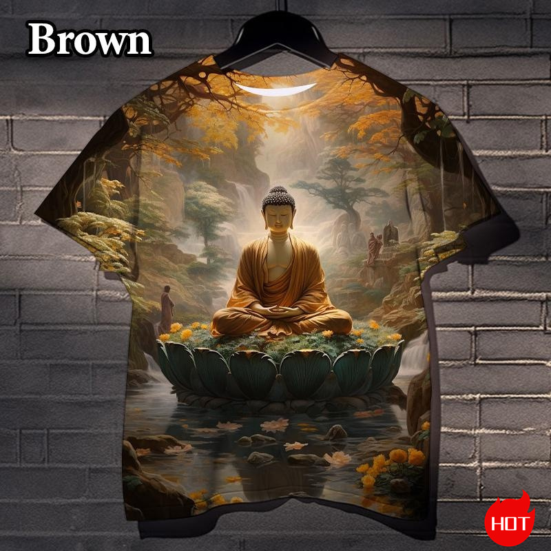 Camiseta budista Harajuku con  - Summer Clothing India reseña y precio