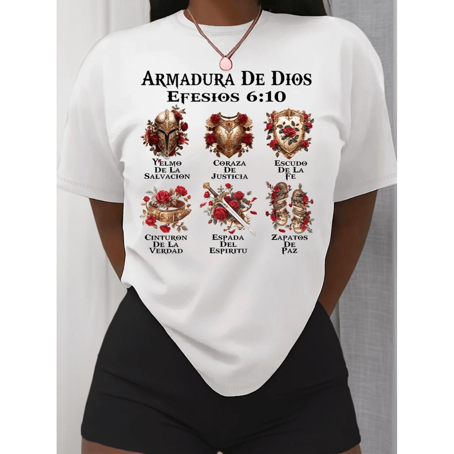 Camiseta informal de manga cor - Summer Clothing In Spanish reseña y precio